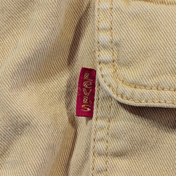 Levi's Denim Pearl Snap Shirt Men's Large Gold Vintage - Picture 2 of 9